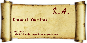 Kandel Adrián névjegykártya